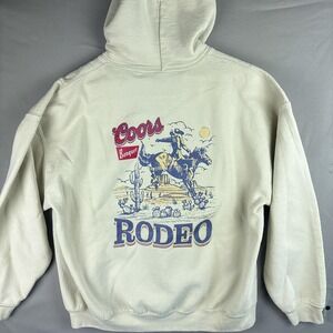 Coors Rodeo Hoodie Mens XL Pullover Colorado Beer Graphic Western